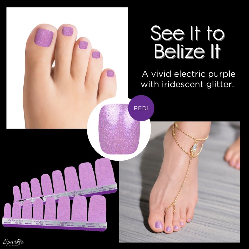 See it to Belize it (pedicure) Color Street Dry Nail Polish